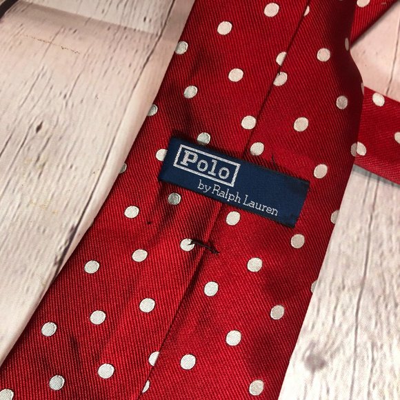 🛍🛍SOLD polo ralph lauren deep red neck tie - Picture 3 of 7